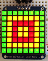Adafruit Fargeskiftende LED-kvadratisk pixelmatrix med I2C-ryg Qwiic STEMMA QT 902