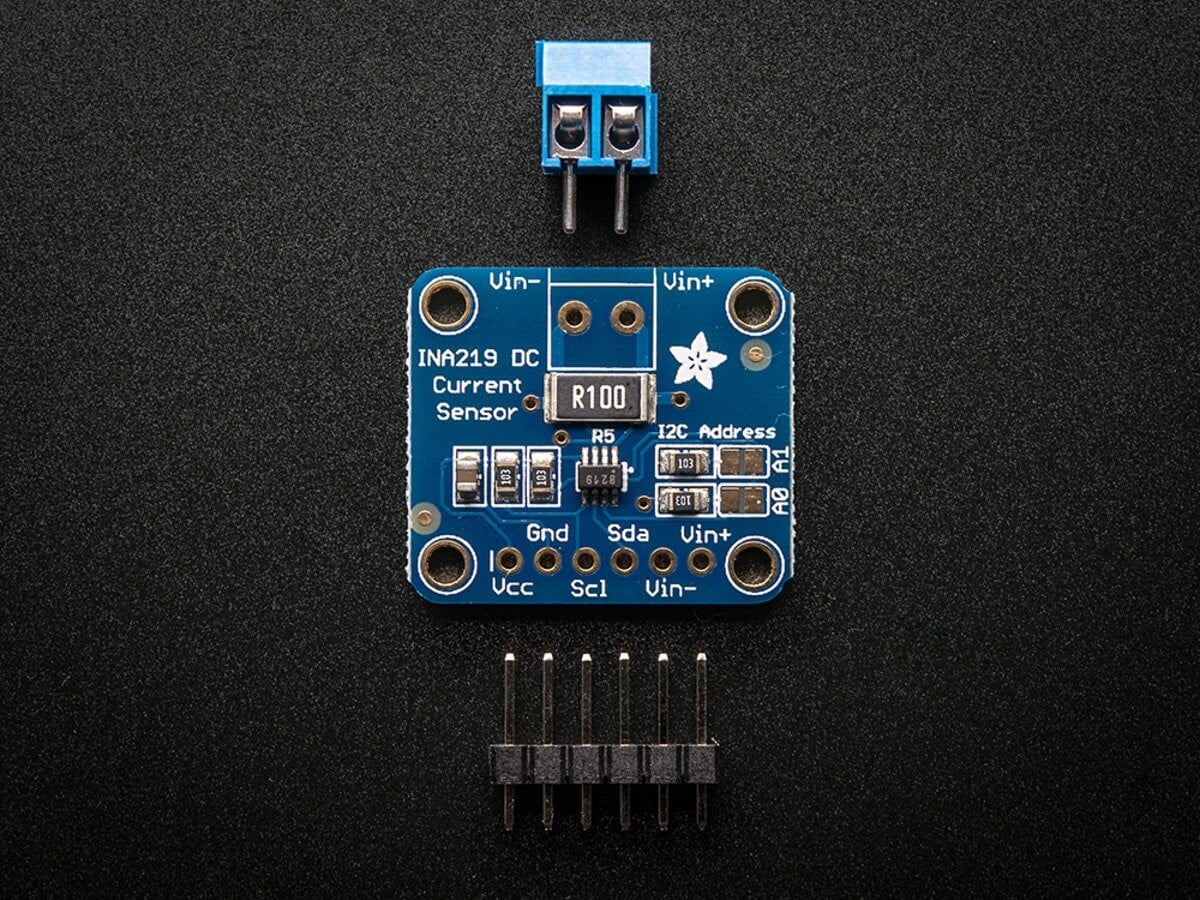 Adafruit INA219 Høj side DC strømsensor breakout - 26V ±3,2A Max 904