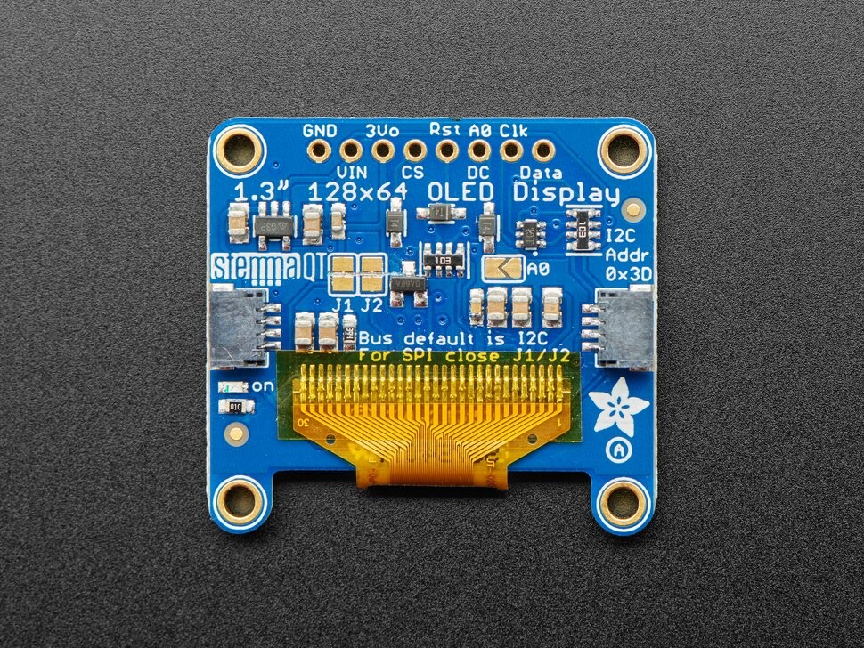 Adafruit Monochrome 1.3 Zoll 128x64 OLED Grafikdisplay STEMMA QT Qwiic 938