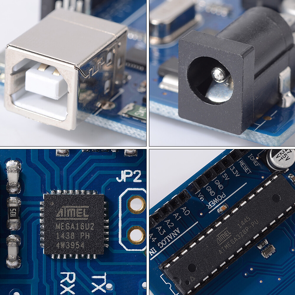 HIMALAYA Basic ATmega328P Board ATmega16U2 med kabel Kompatibel med Arduino Uno R3