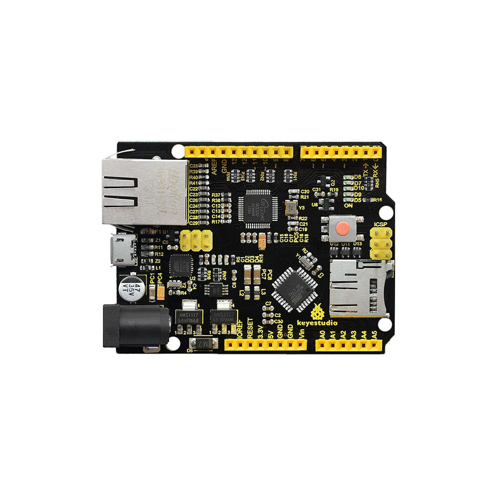 Keyestudio W5500 Ethernet-udviklingskort til Arduino-projekt (uden POE)