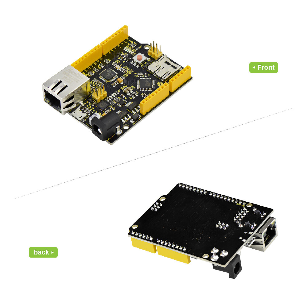 Keyestudio W5500 Ethernet-udviklingskort til Arduino-projekt (uden POE)