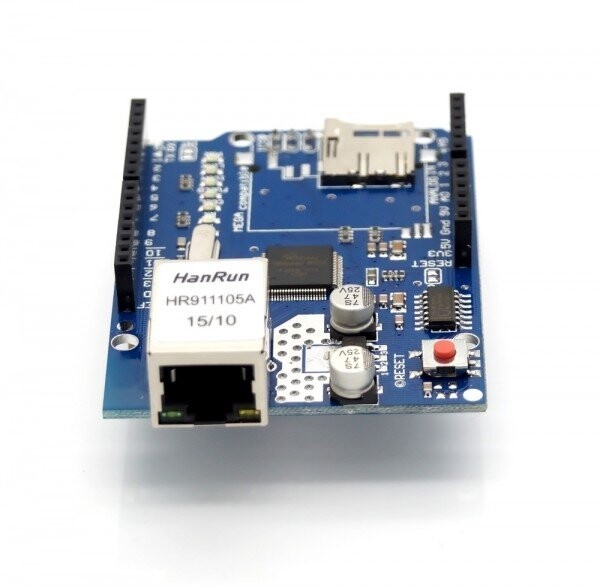 W5100 Ethernet Shield med Micro-SD-stik til Arduino Uno Mega