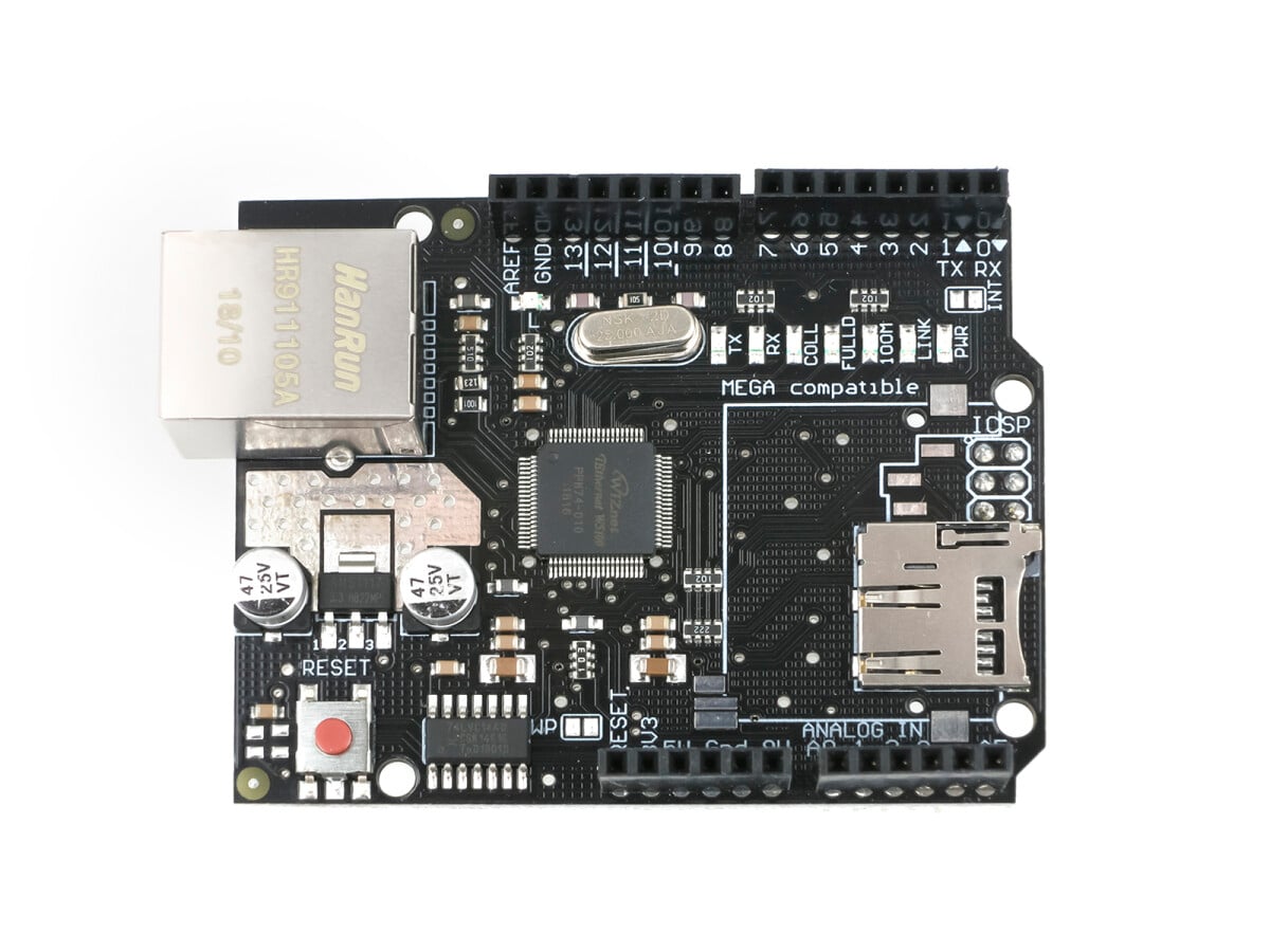 HIMALAYA Basic W5100 Ethernet Shield med Micro-SD-stik til Arduino Uno Mega