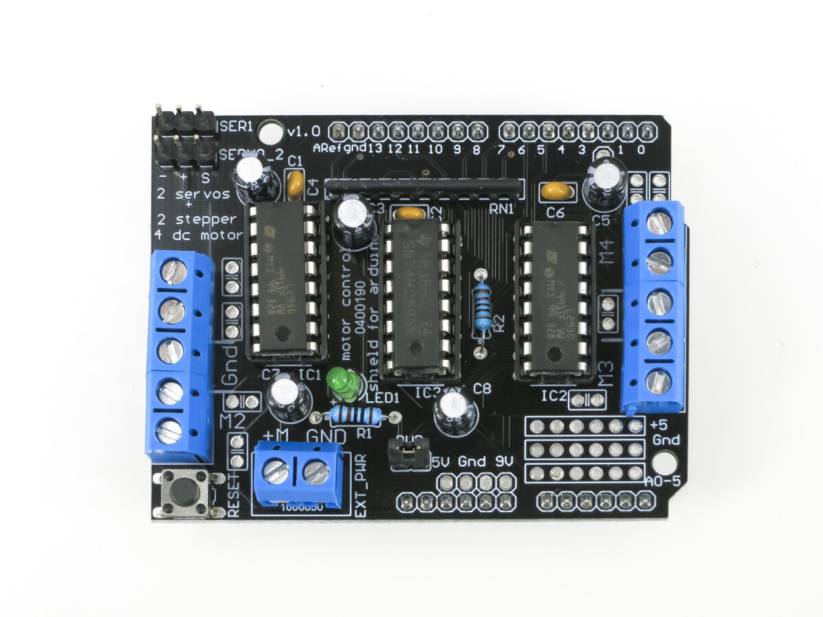 (Stoppet) HIMALAYA 4CH L293D Steppermotor/Servomotor-skærm til Arduino