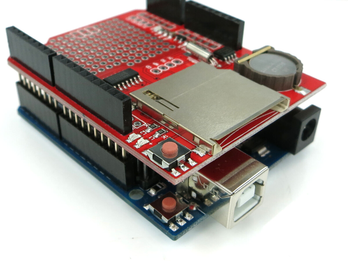 XD-204 Datalogging-skærm til Arduino Uno R3, SD-kort-/RTC-interface