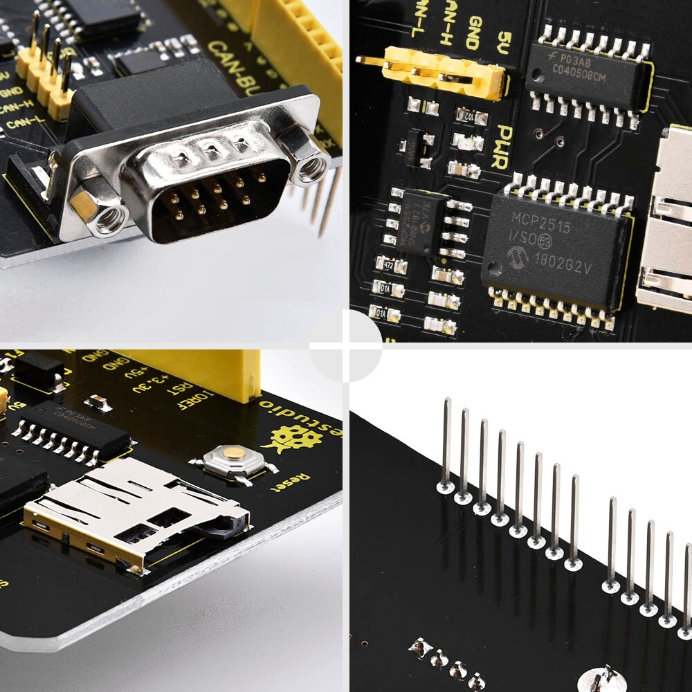 Keyestudio CAN-BUS-skærm MCP2551 Chip til Arduino UNO R3 med SD-stik