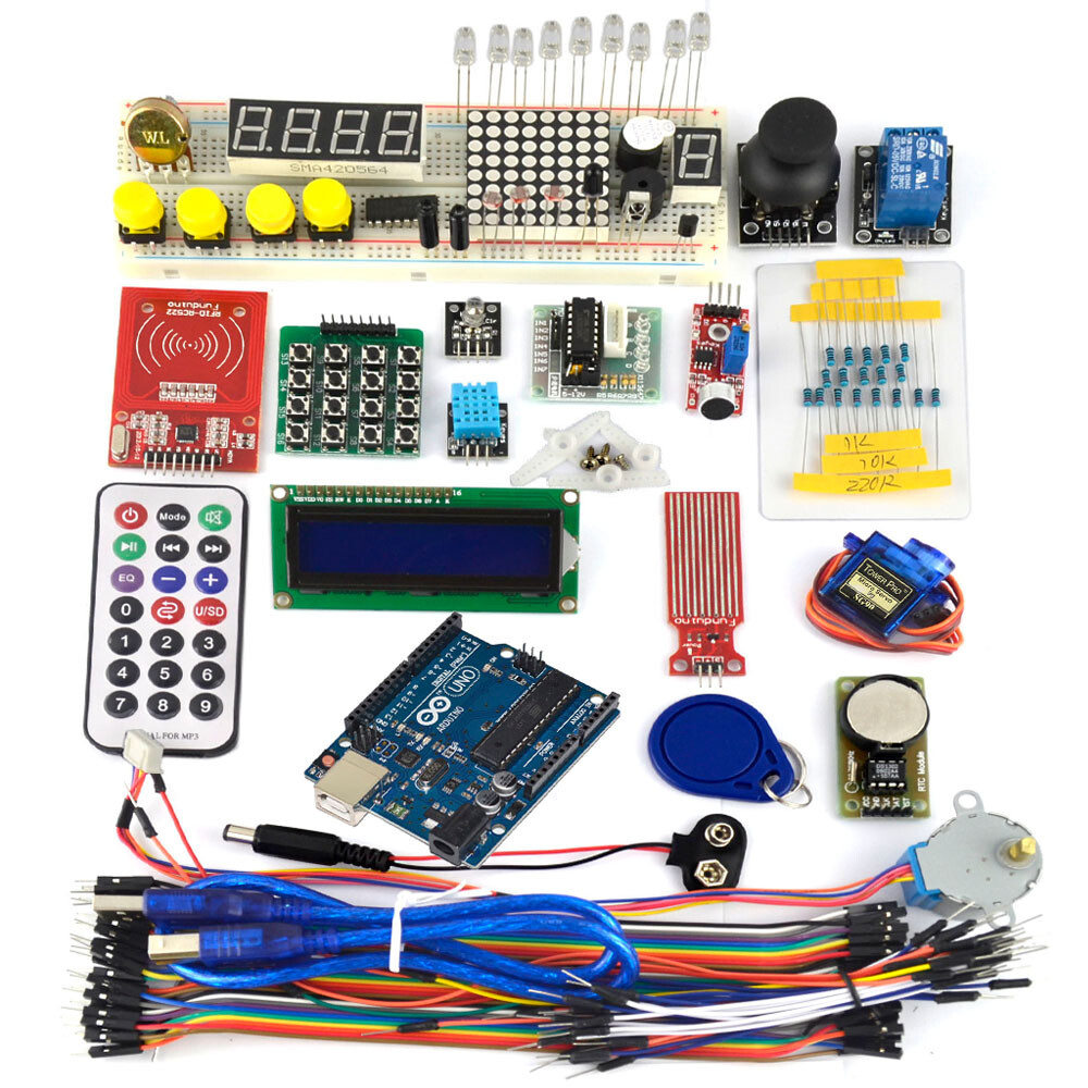 RFID LCD ULN2003 Dotmatix Joystick Relæ Sensor Kompatibel med Arduino UNO R3