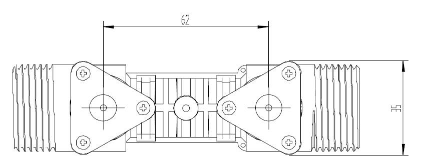 Audiowelle Ultrasondrift flussensor med plastrør til vannmåler DN20 Ultrasonisk måler HS0016