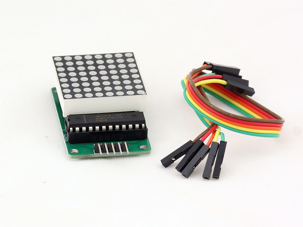 8x8 Punktmatrix MAX7219 MCU-styret displaymodul, kompatibelt med Arduino