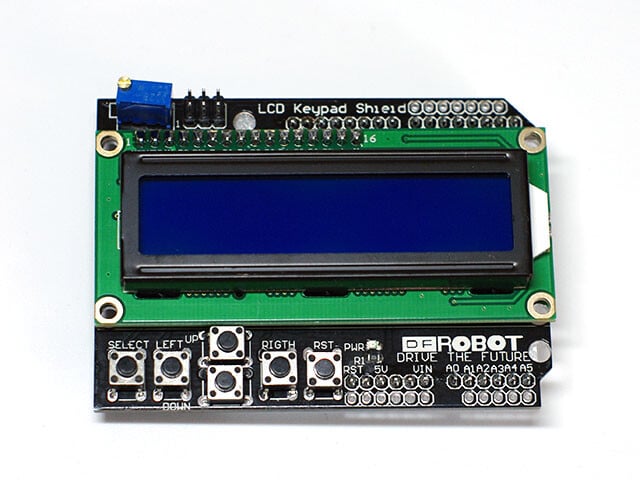 16x16 Blåt LCD-display 1602 Backlit LCD tastatur shield 5V DC