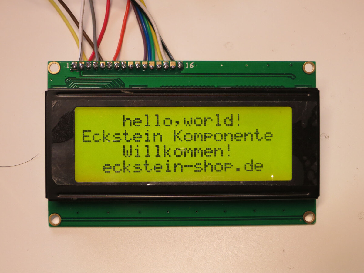 Character 20x4 LCD Display Modul 2004 Sort på Grøn 5V Header Strip