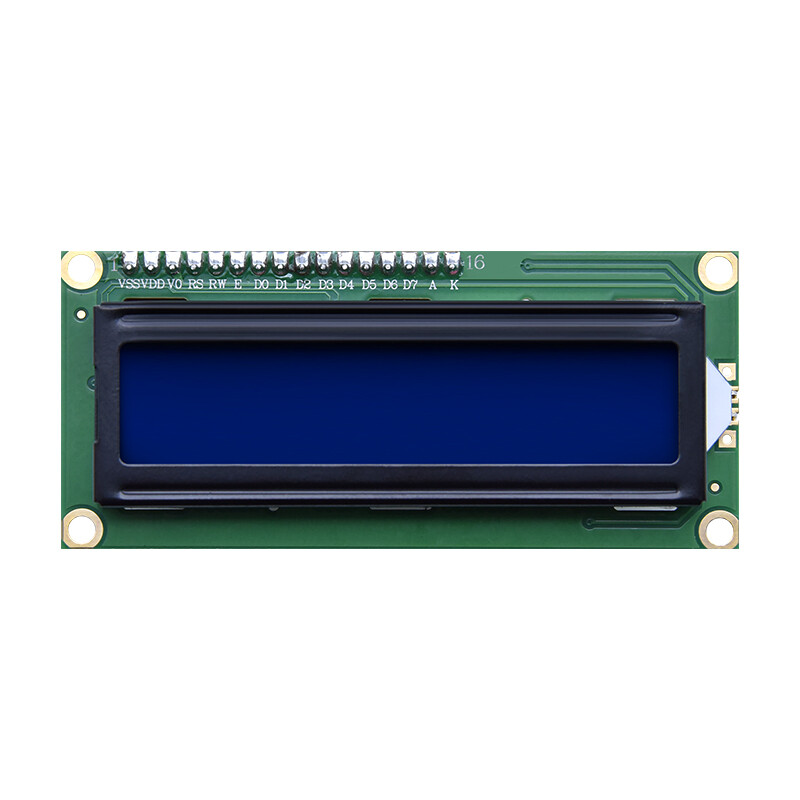 Karakter 16x2 LCD-displaymodul, 1602, hvid på blå, 5V, I2C-interface, HD44780