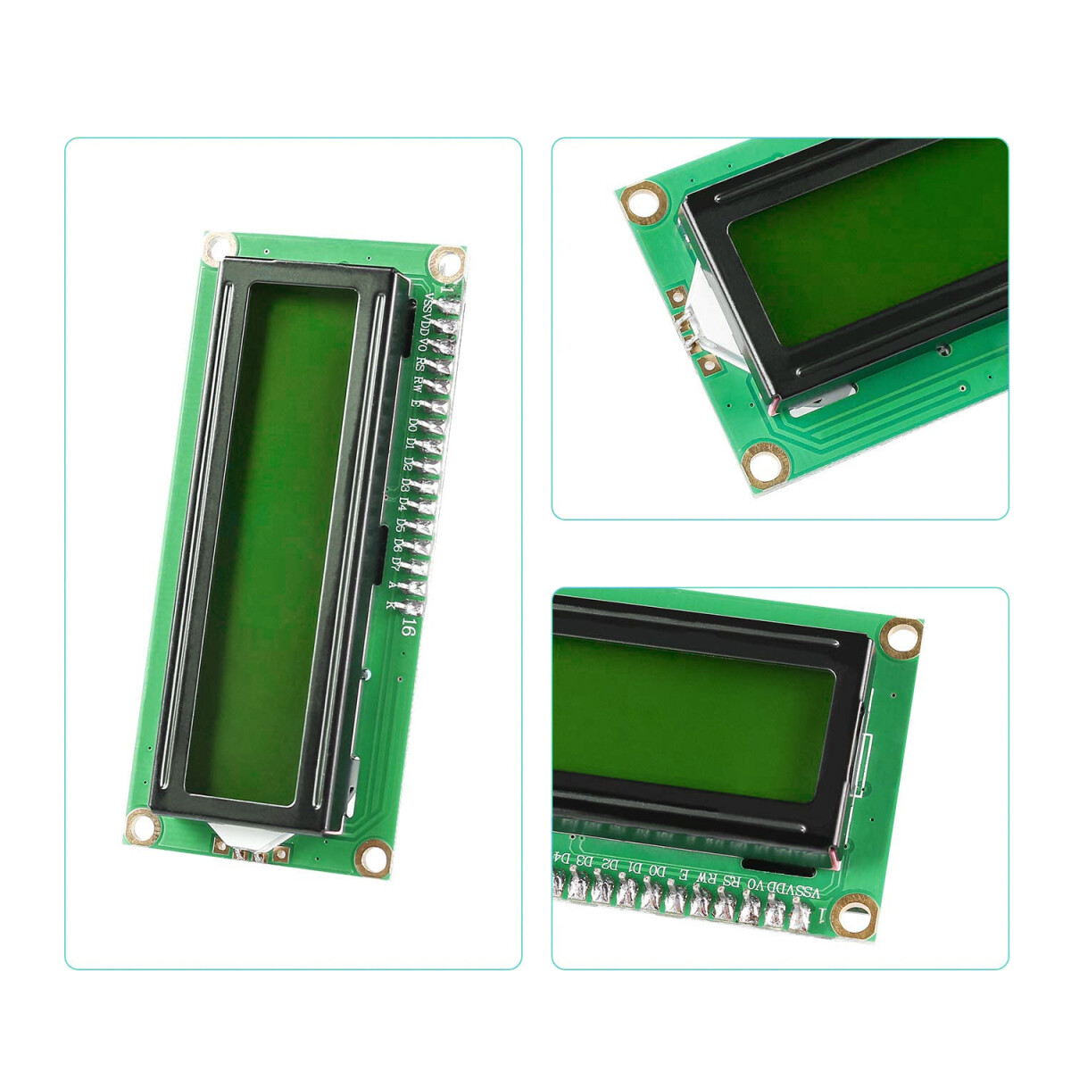 Karakter 16x2 LCD-displaymodul 1602 Sort på grøn, 5V I2C-interface HD44780