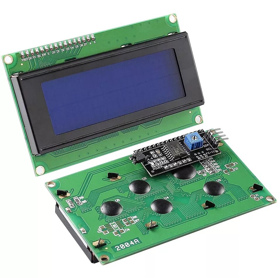 Character 20x4 LCD Display Modul 2004 Hvid på Blå 5V I2C Interface HD44780