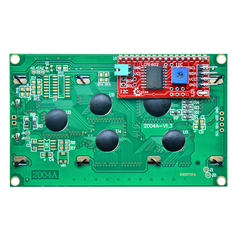 Character 20x4 LCD Display Modul 2004 Sort på Grøn 5V I2C interface HD44780