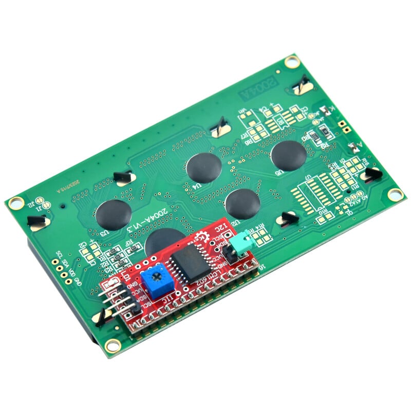 Character 20x4 LCD Display Modul 2004 Sort på Grøn 5V I2C interface HD44780