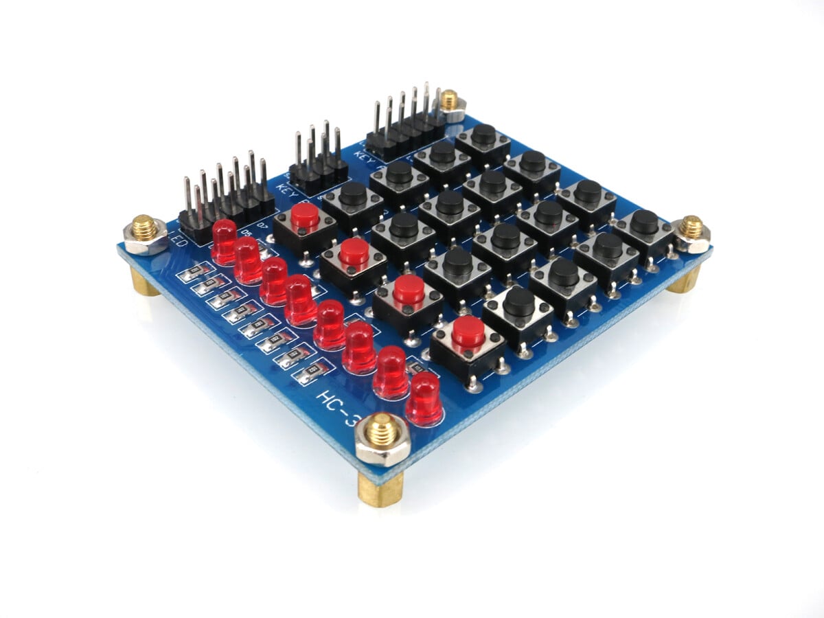 4x4 Matrixtastatur Modul 16 Taster, 8 LED'er for Arduino