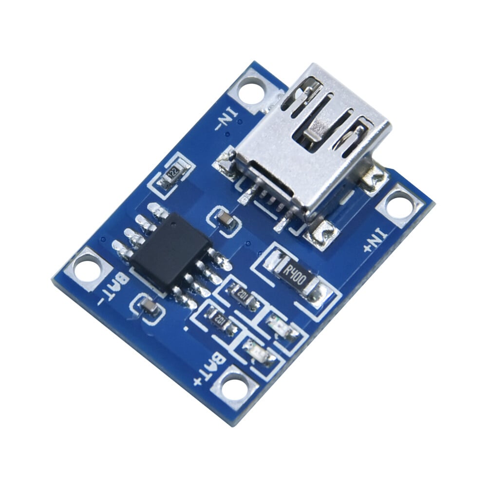 TP4056 Mini USB 5V 1A LiPo batteriladningsmodul Lithium batteri ladningsmodul
