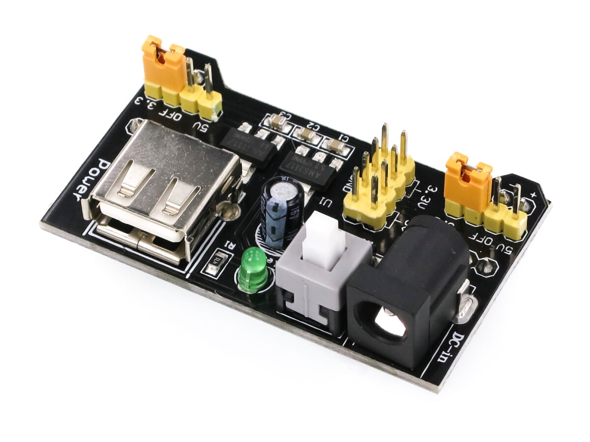5V 3,3V strømforsyningsmodul til MB102 Breadboard strømforsyningsmodul