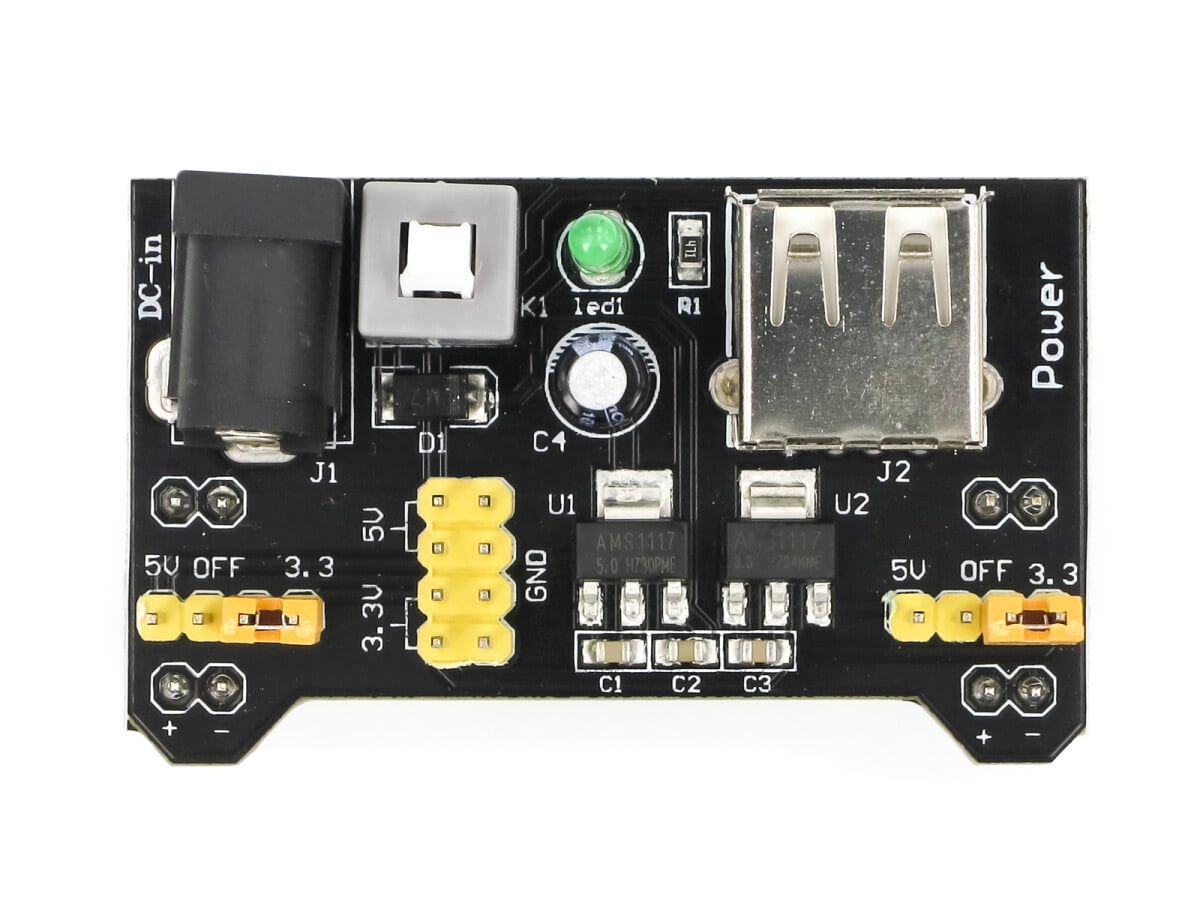 5V 3,3V strømforsyningsmodul til MB102 Breadboard strømforsyningsmodul