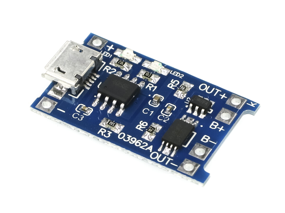 TP4056 XD-58A Micro-USB 5V 1A LiPo Batteriladningsmodul Lithium Battery Charging Module