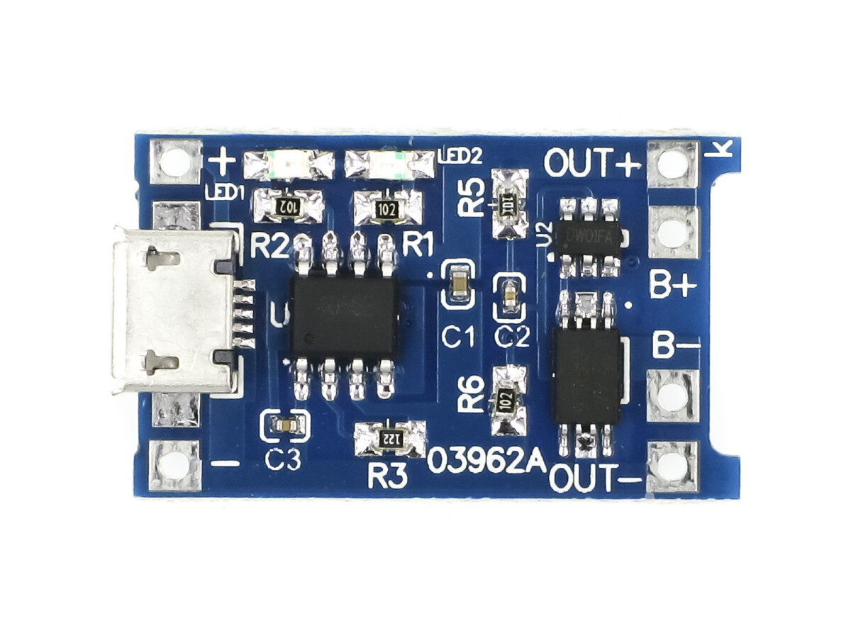 TP4056 XD-58A Micro-USB 5V 1A LiPo Batteriladningsmodul Lithium Battery Charging Module