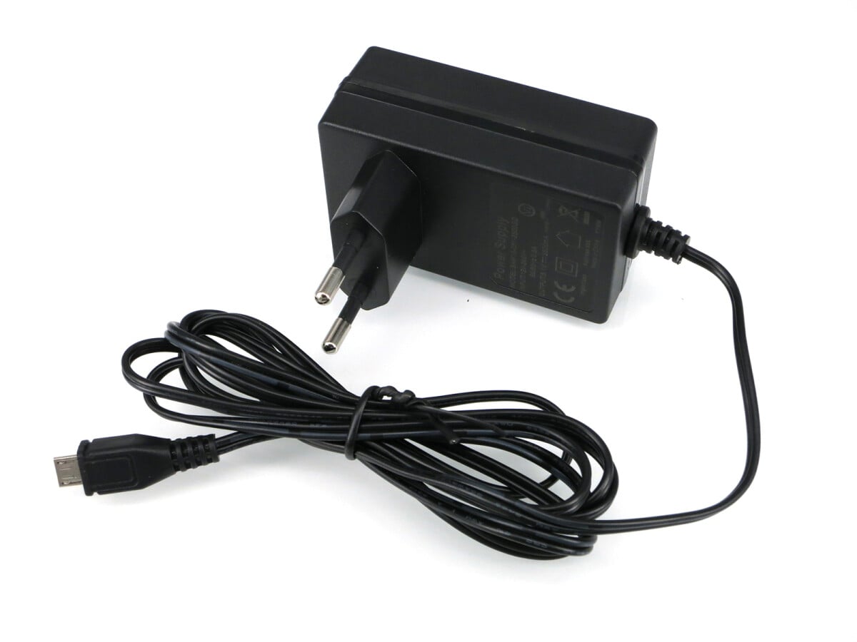 5,1V 2,5A universelt strømforsyning micro USB Raspberry Pi 3 oplader strømadapter sort