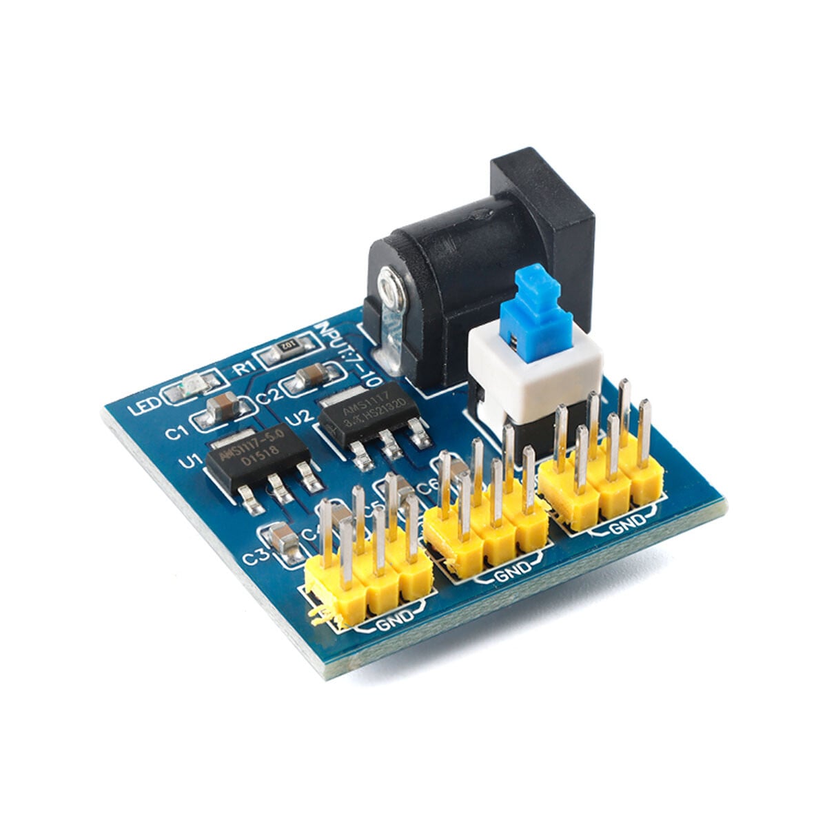 AMS1117 Multi DC-DC 12V-3,3V/5V/12V Step-Down Spændingsreguler Strømforsyning Modul