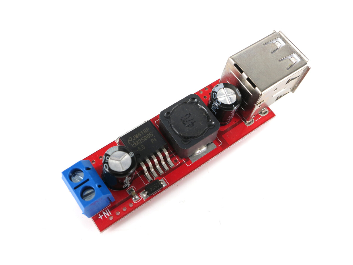 LM2596S DC-DC Step-down spændingsregulator, Dual USB 6-40V til 5V 3A strømforsyning