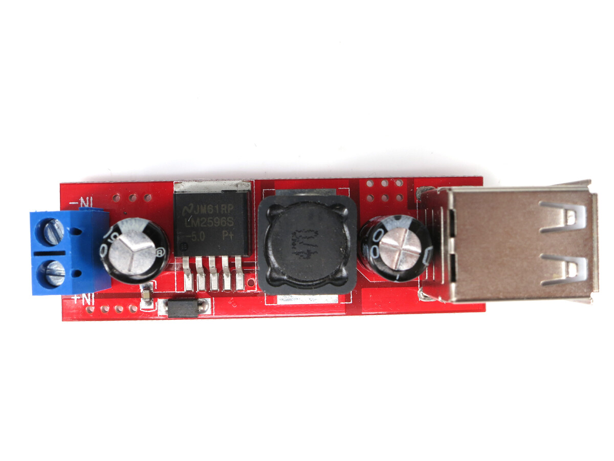 LM2596S DC-DC Step-down spændingsregulator, Dual USB 6-40V til 5V 3A strømforsyning