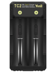 TC2 Type-C 18650 Li-ion Batteri Ladestation, dobbelt slot