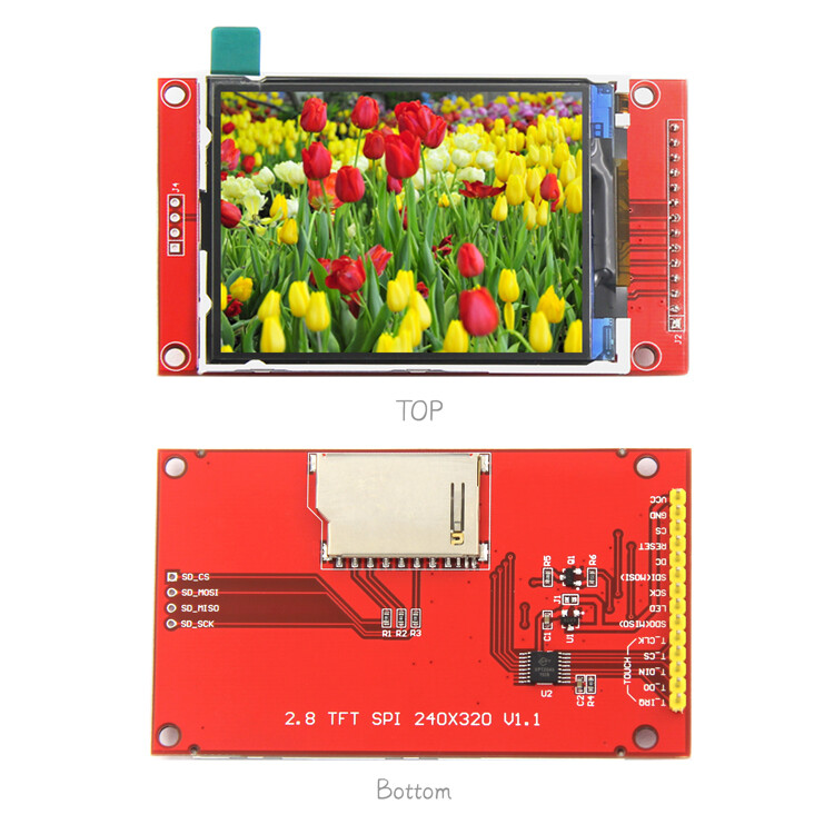 2,8 Zoll TFT Touchscreen Display Modul ILI9341 240x320 med SPI-interface