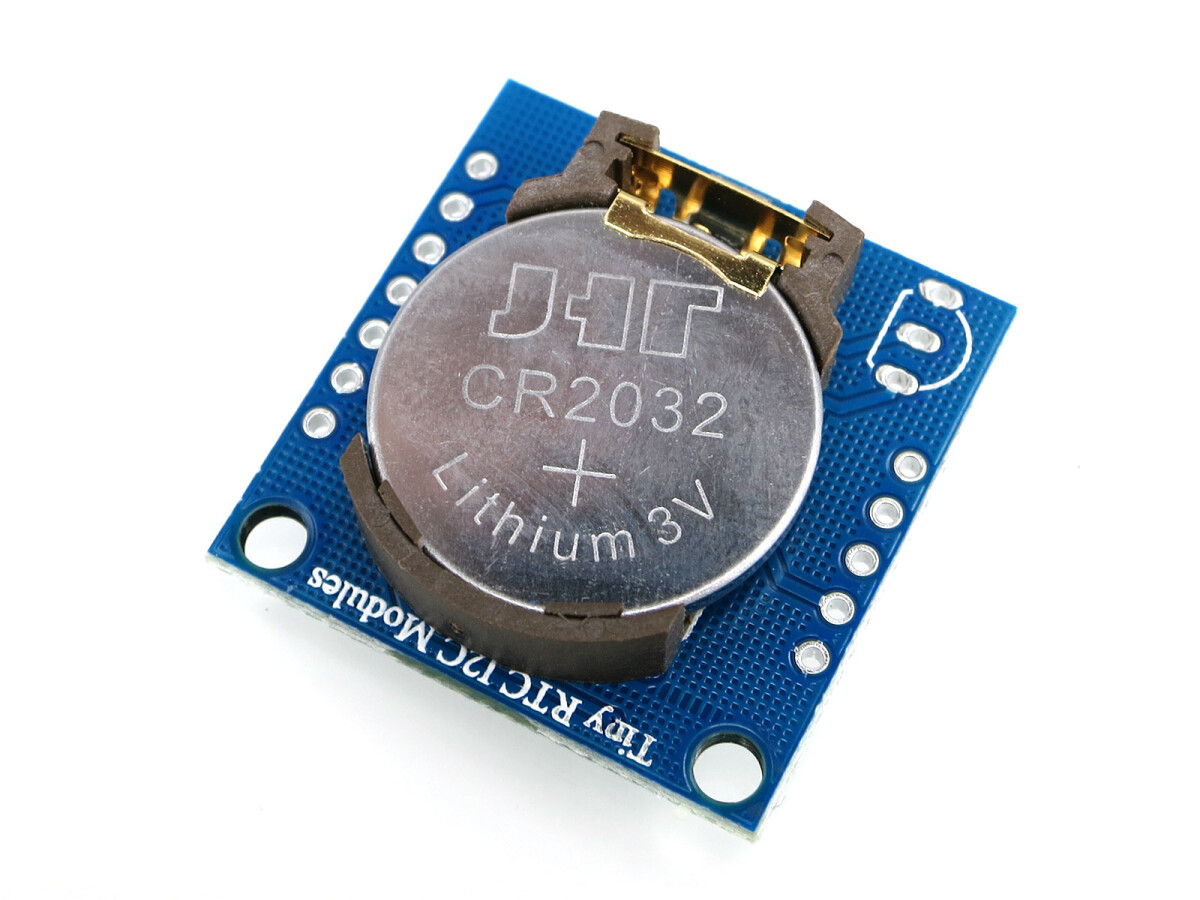 DS1307 RTC-modul, Real Time Clock med CR2032 batteri til Arduino, Raspberry Pi, I2C