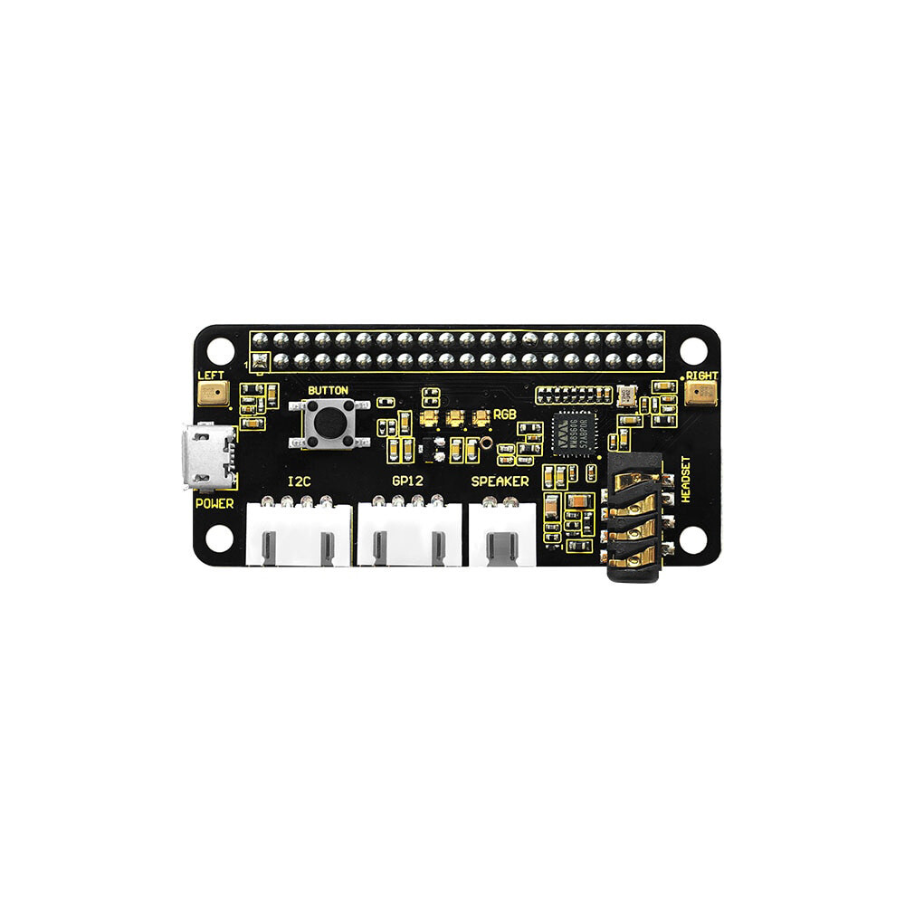 Keyestudio ReSpeaker HAT V1.0 udvidelseskort til Raspberry Pi Zero/Zero W/B+ 2-mikrofon 5V