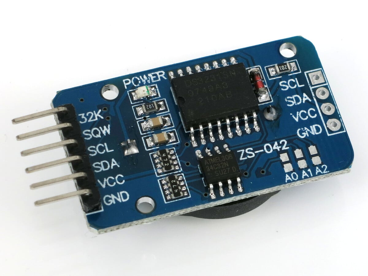 RTC-modul med DS3231M eller DS3231SN + AT24C32, I2C realtidsklokke til Arduino (uden batteri)