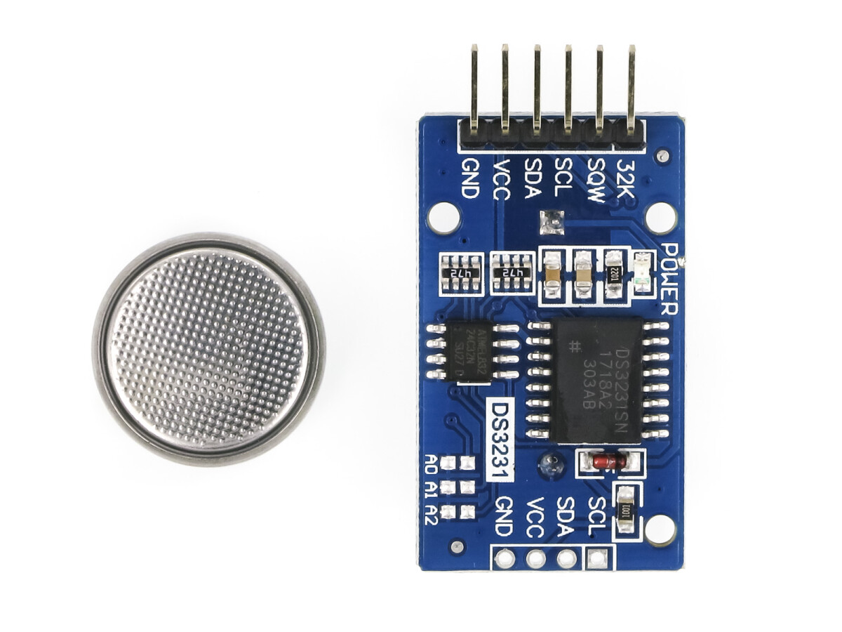 RTC-modul med DS3231M eller DS3231SN + AT24C32, I2C realtidsur med batteri til Arduino / Raspberry Pi