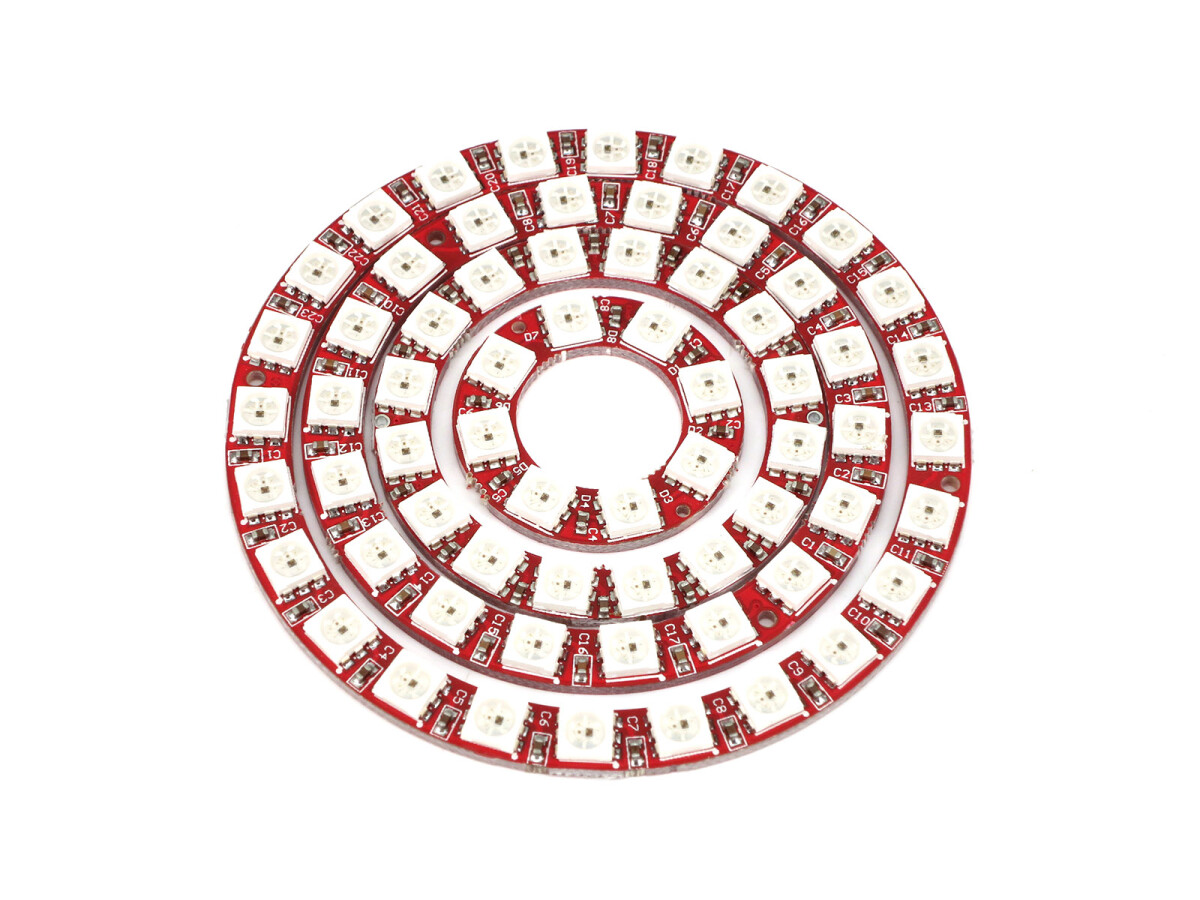 LED-ring med 18 x 5050 RGB LED'er WS2812 med integrerede drivere