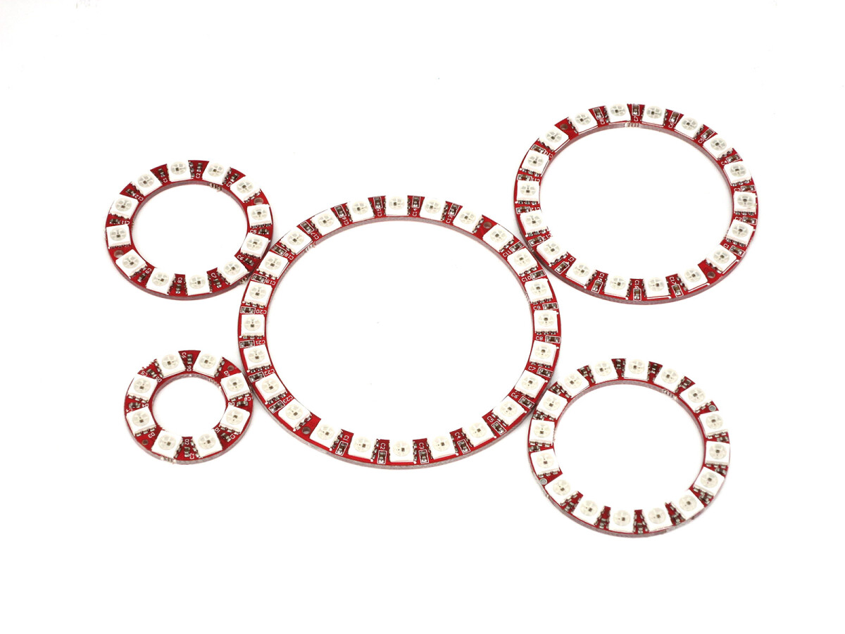 LED-ring med 18 x 5050 RGB LED'er WS2812 med integrerede drivere