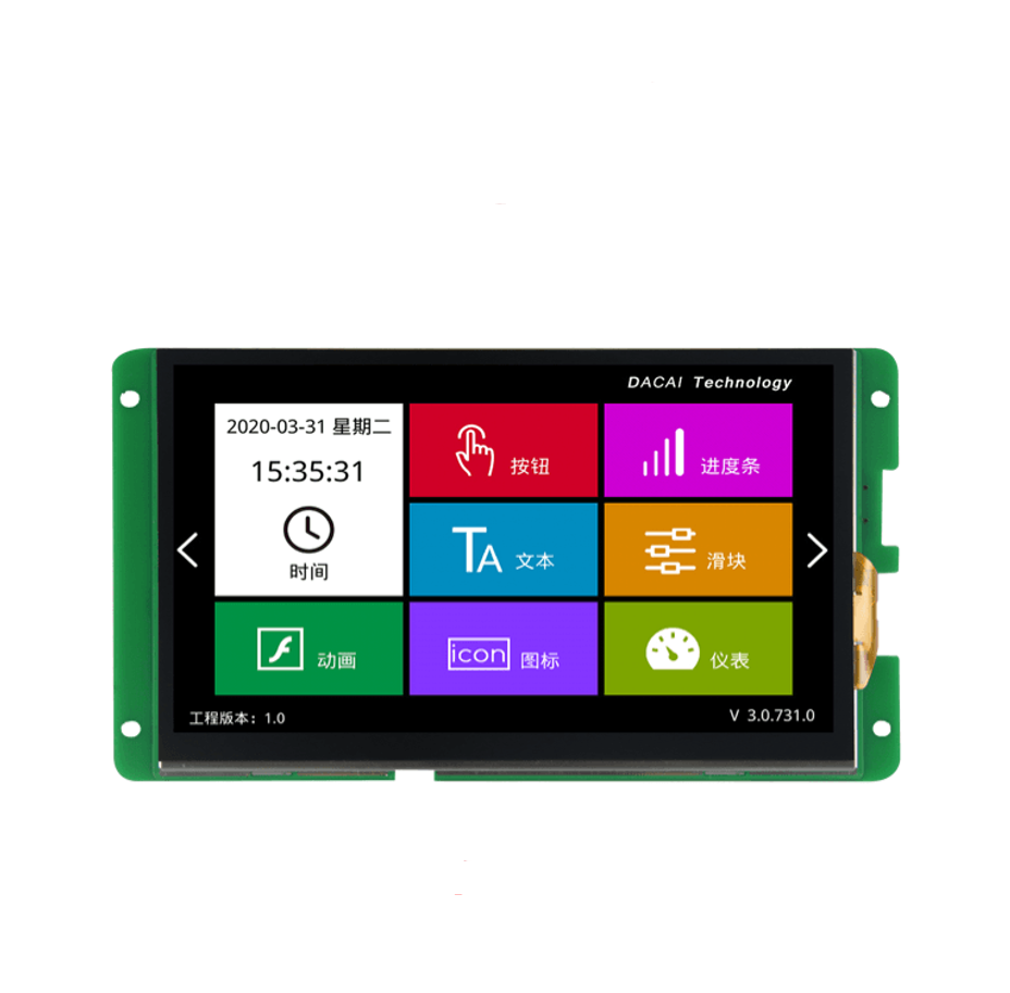 DACAI 7 zoll 1024x600 Kapazitiv berøringsskærm IPS display 8P-interface RS232 seriell port
