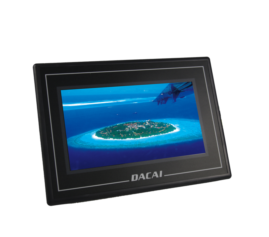 DACAI 7 zoll 1024x600 Kapazitivt touchdisplay med kabinet 6P-interface RS232 Serial Port