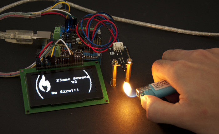 DFRobot Analog Flammesensor, Gravity, til Arduino