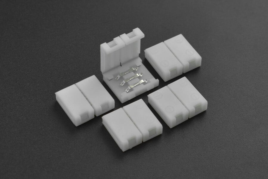 DFRobot 3Pin LED Strip Connector (5stk) - uden lodning, snap-down design