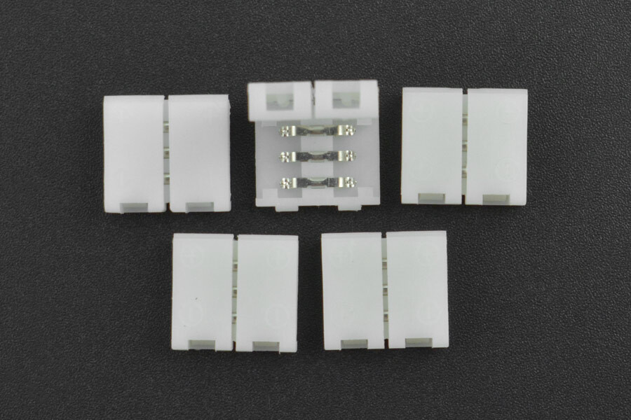 DFRobot 4Pin LED Strip Connector (5stk) - uden lodning, snap-down design