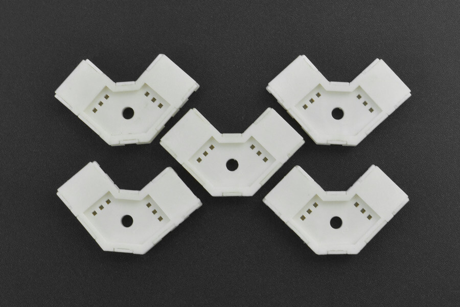 DFRobot 4-benet LED-strip, lige forbinde (5 stk) – uden lodning, snap-down design