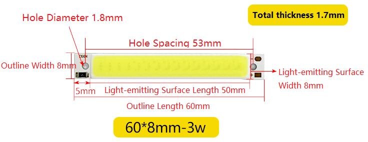 DFRobot 5V COB LED Strip Light Red 620nm Lysstyrke 300LM