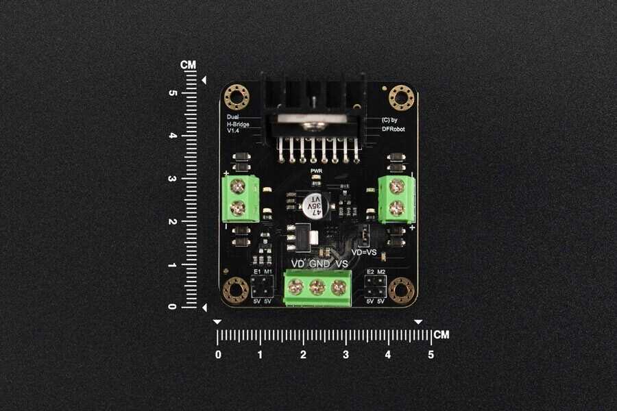 DFRobot MDV 2x2A DC Motor Controller (L298N) til Arduino