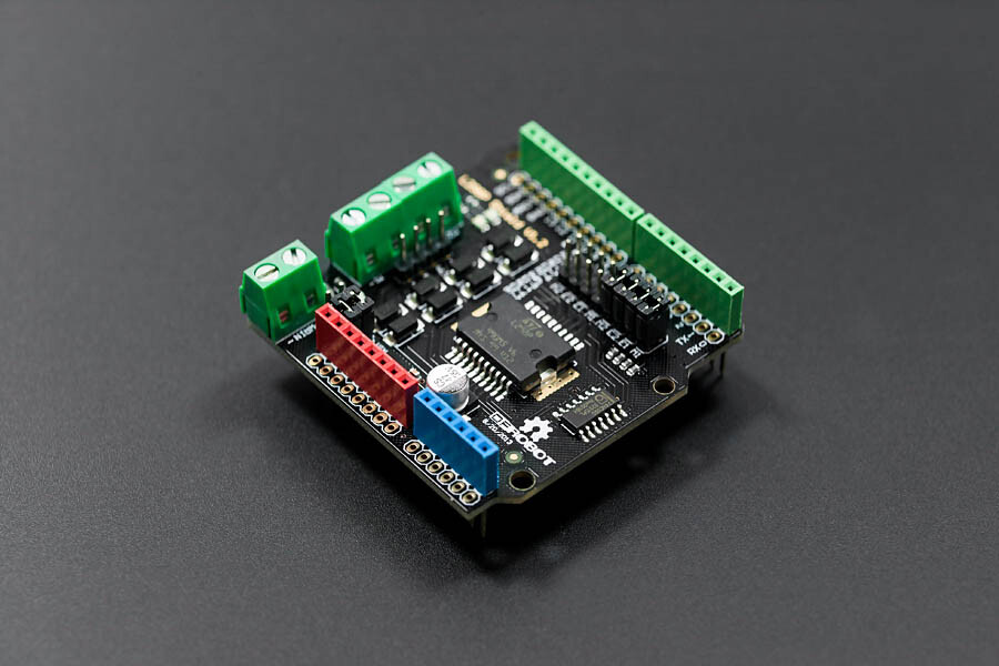 DFRobot 2x2A DC Motor Shield (L298P) til Arduino Uno Mega