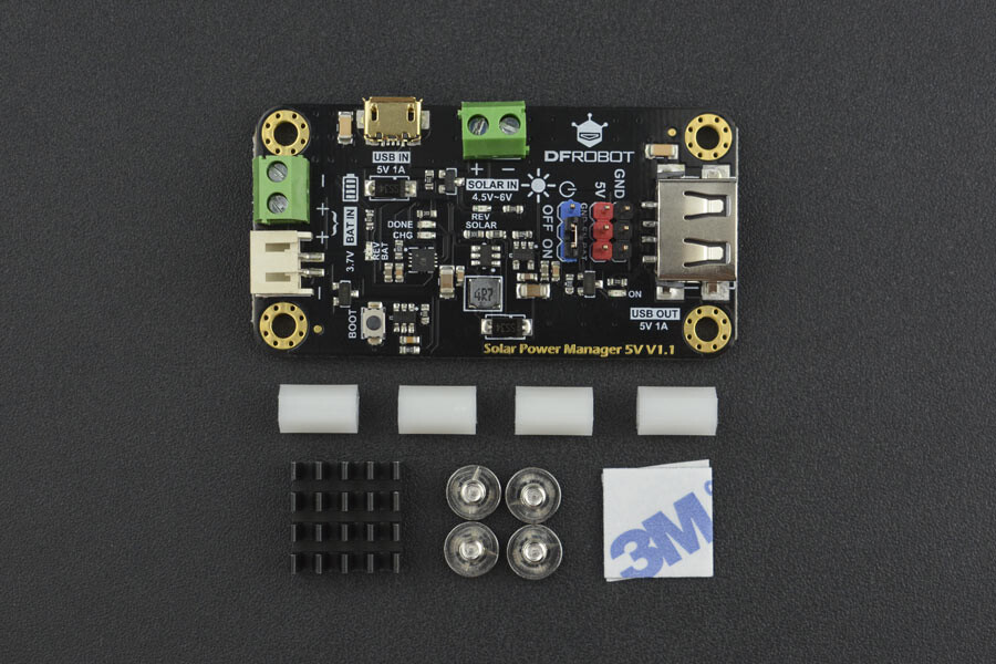 DFRobot Solar Power Manager 5V for solpaneler, max. 900mA opladningsstrøm