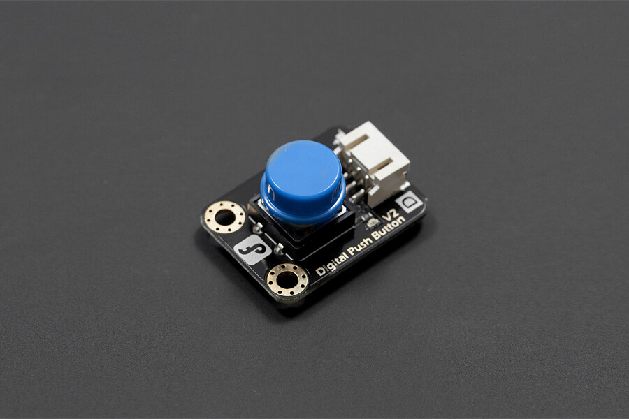 DFRobot Gravity Digital Push Button (Blå) til Arduino 3,3V til 5V